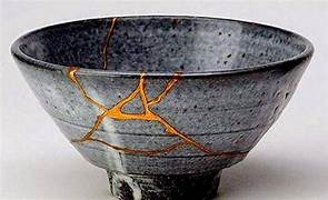 give me a break | bowl with gold filled cracks | Wiser Ground LLC | Jessica Schmoll